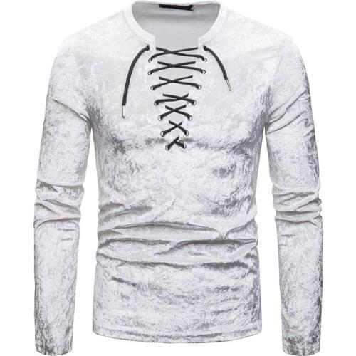 2021 Hot Stylish Mens Velvet Long Sleeve Slim Fit Casual Tee Shirts Tops Solid Color Korean Base Chic Comfortable Personality