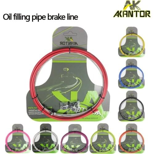 AKANTOR K1 MTB Mountain/Road/Universal Bicycle Front Rear brake line set Oil filling pipe brake lineTube Kits