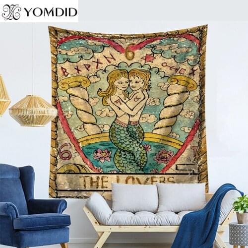 YOMDID Wall Tapestry Vintage Tapestries Cartoon Ancient Character Vintage Wall Cloth Living Room Bedroom Decor Tapestry tapiz
