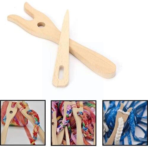 New DIY Wooden Handmade Y-needle Childrens Handmade Wooden Supplies Machine Knitting Knitting Hand Machine Fork D7V6
