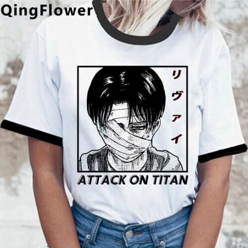 Attack on Titan Shingeki No Kyojin Levi Titan Attack t shirt women tumblr ulzzang grunge harajuku kawaii tshirt kawaii