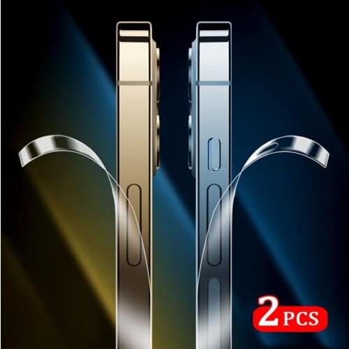 2Pcs TPU Hydrogel Rim Film for iPhone iPhone 12 12pro max 11 Pro XR XS HD Transparent Phone Side Film Protective Ultra-Thin Case