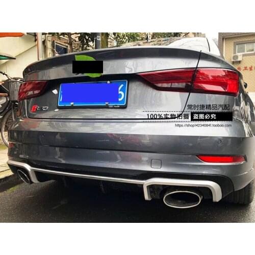 Suitable for Audi 14-20 A3 Modified and Upgraded Rear Lip Tail Throat Rs3 Double Side Exhaust