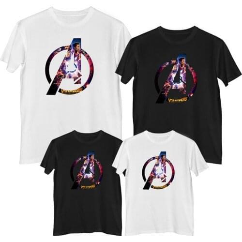 Marvel The Avengers T-shirt Summer Comfortable 100% cotton Fashion clothes for teens Men t-shirt boys clothes shirt father son