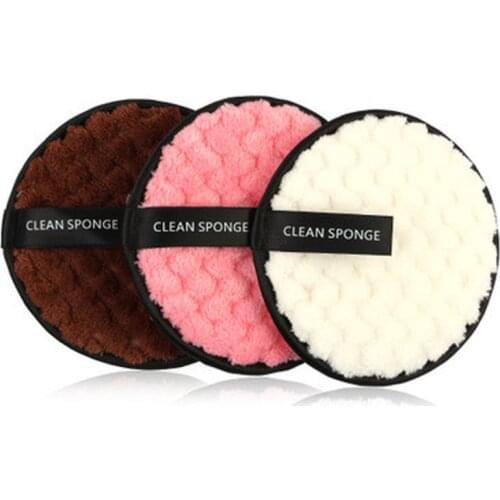 3pcs Microfiber Cloth Pads Facial Makeup Remover Puff Face Cleansing Towel Reusable Cotton Double Layer Nail Art Cleaning Wipe