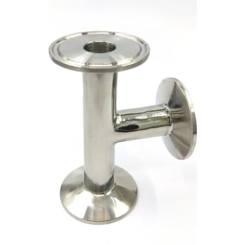 3/4" 19mm Stainless Steel SS304 Sanitary 3 Way Tee Weld Ferrule OD 50.5mm fit 1.5" Tri Clamp