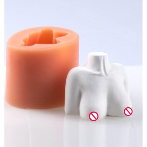 Silicone Woman Body Mould Female Breast Candle Mold Boobs Naked Girl Soap Making Tool Sexy Torso