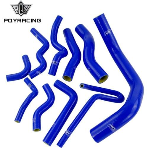PQY RACING - 10PC Blue Silicone Radiator Hose Kit for Nissan Silvia 200SX 240SX S13 S14 S15 SR20DET PQY-LX1602C-QY