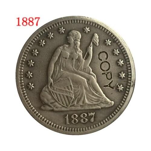 USA 1887 LIBERTY SEATED QUARTER DOLLARS COPY COINS