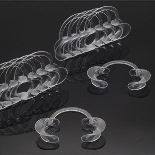 Dental Large/Medium/Small C-Type Mouth Opener Teeth Whitening Cheek Retractor Blue / Transparent