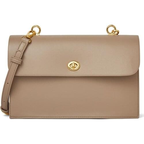 Real Cowhide Handbags, High-Quality Texture, high-end niche spring messenger small square bag 2021 new all-match shoulder bag