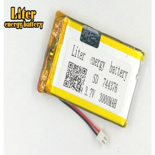 XHR-2P 2.54 3000mAh in special offer core 744376 754575 3.7V lithium polymer battery