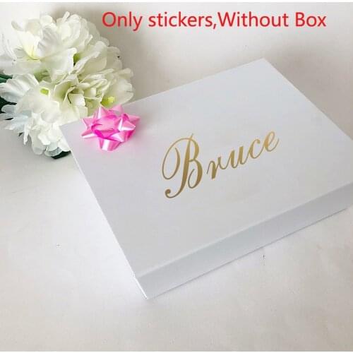 Custom Name Sticker For Wedding Christmas Birthday Gift Box Personalized Box Name Bridesmaid Proposal Removable Wallstickers