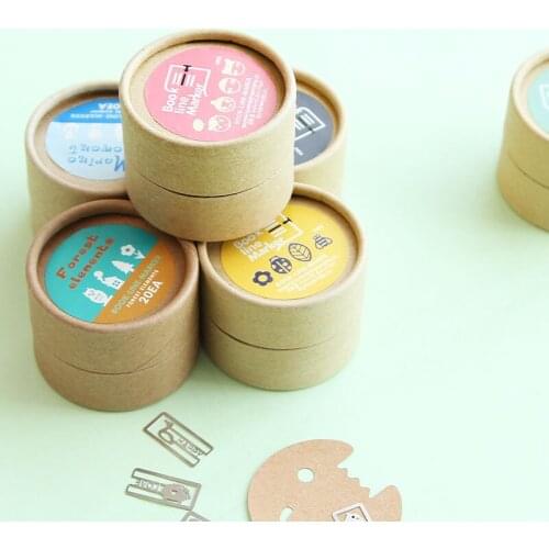 1box 1649 Small Fresh Idea Box 20 Pieces Into Vein Bookmarks Cartoon Shape Mini Metal Bookmarks Wholesale