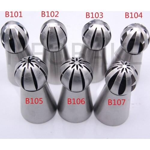 1PCS/ SET Nozzle Sphere Ball Shape Cream Stainless Steel Icing Piping Nozzles Pastry Tips Cupcake Buttercream Bakeware Bake Tool