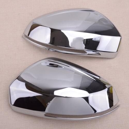 Car 2pcs Silver Door Side Wing Rearview Mirror Cover Cap Trim Fit For VW Tiguan 2018 2019 2020