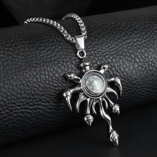 2019 Special Offer Choker Moana Collares Jewelry Personality Hip-hop Steel Compass Pendant Necklace Deserve To Act The Long