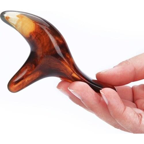 3 In 1 Triangle Finches Natural Beeswax Scraping Board Meridians Massage Body Massager Hand-held Mini Massager