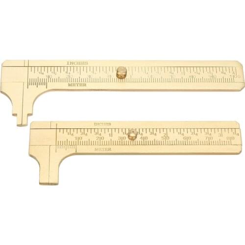 80mm Double Scale Vernier Caliper Brass Caliper Gauge Ruler Measure Tool