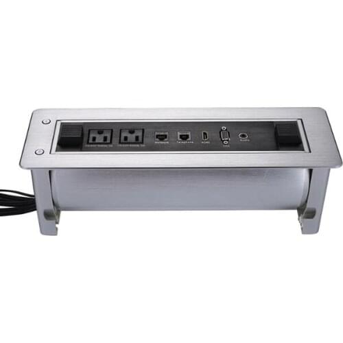 Audiovisual All Aluminum Automation system multifunctional flip international Electrical Plugs&Sockets outlet with led switch