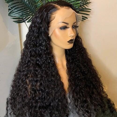 Glueless Kinky Curly Lace Front Wigs Heat Resistant Fiber Hair Synthetic Wigs for Women with Baby Hair