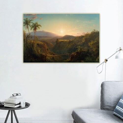 Citon Frederic Edwin Church《American Pichincha》Canvas Oil Painting Artwork Poster Picture Backdrop Wall Decor Home Decoration