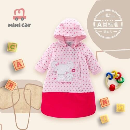 Minicar baby sleeping bag thickened in autumn and winter
