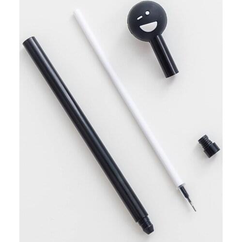 DL South Korea stationery creative black neutral pen Glutinous Rice Balls expression 0.5mm black pen pen stationery