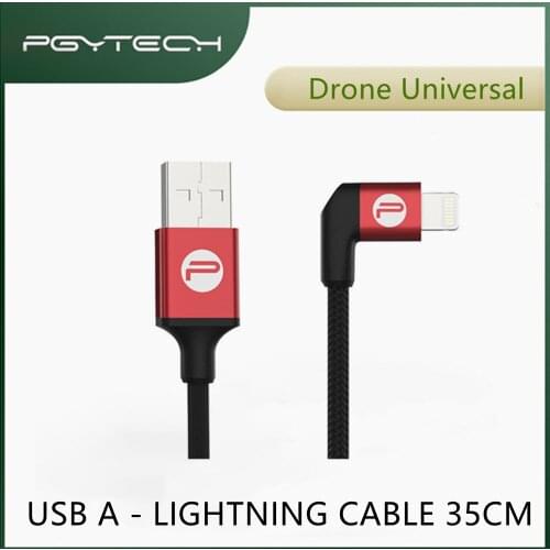 PGYTECH Drone Universal USB A to Lightning Cable 35CM Compatible More Brand & Drone Model Connect Remote Comtroller and Phone