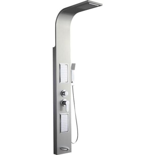 Bathroom Stainless Steel Shower Column Screen Wall Mounted Massage Shower Panel Non Isothermal Hot Cold Water Sprinkler Set