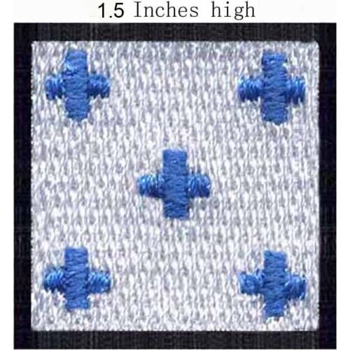ICS Pennant Zero Flag 1.5"high embroidery patch for embroidered applique/iron/scout