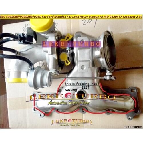 K03 53039880288 53039700288 53039880260 53039700260 Turbo For Ford Mondeo For Land Rover Evoque AJ-i4D B4204T7 04- Ecoboost 2.0L