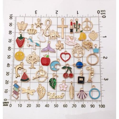 Tiny Folwer Enamel Charms Zinc Based Alloy Pendants Mixed Multicolor For DIY Trendy Jewelry Making,1 Set (Around100-150pcs)