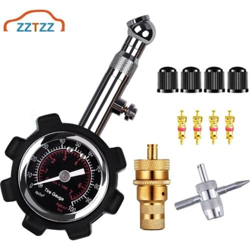 ZZTZZ Metal Car tire pressure gauge AUTO air pressure meter tester diagnostic tool second hand car repair test high precision