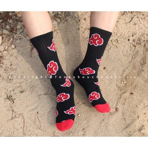 Personality Huoying ninja middle hose tide anime cotton socks for men and women Jacquard socks