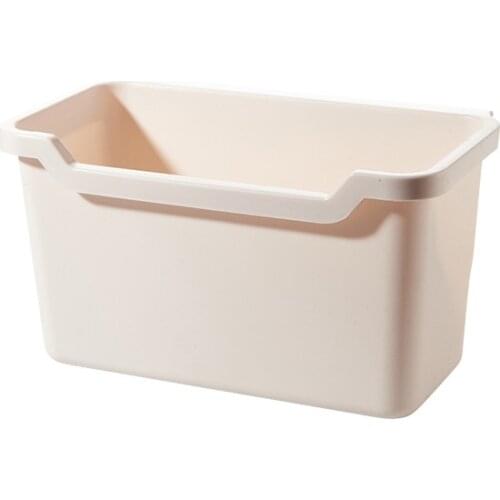 Kitchen cabinet door type hanging garbage can household plastic storage box without cover wall hanging basket