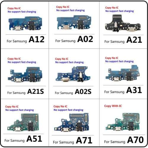 New USB Charging Port Board Flex Cable Connector For Samsung A02 A02S A12 A21 A21S A31 A32 A41 A51 A70 A71 Microphone Module