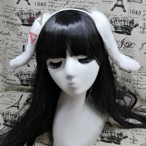 New Rabbit Ears Headwear Hairhoop Hairpin Stage Performance Prop For Cosplay Christmas Holiday white Custom Made