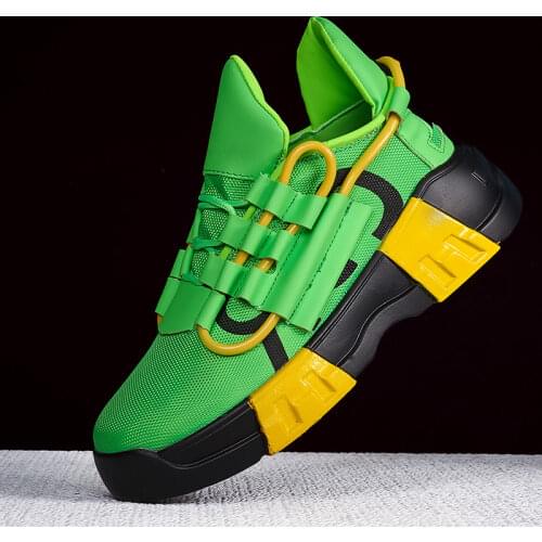 2021 Autumn High Quality Mens Sports Shoes Fashion High-top Shoes Breathable Lightweight Clunky Sneakers Non-slip Wear-resistant