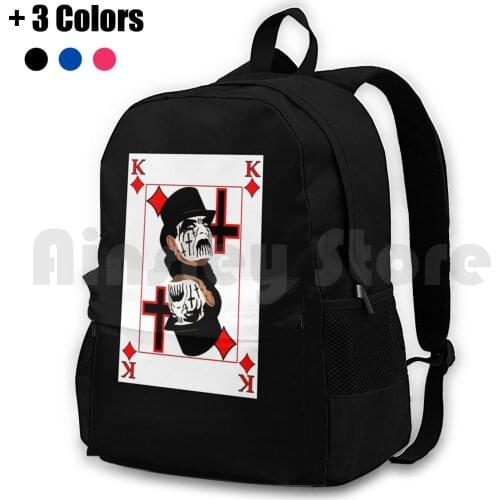 King Of Diamonds Outdoor Hiking Backpack Waterproof Camping Travel King Diamond King Mercyful Fate Heavy Metal Metal Satan