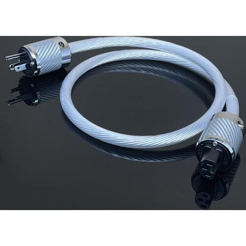 Ahsy audio 6N OCC silver plated power cable HiFi audio amplifier power amplifier CD hochleistungs IEC cable after the stage