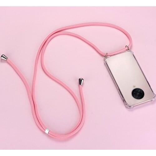 Luxury Lanyard Silicone Phone Case For Xiaomi Mi 10 9 8 T A2 A3 Lite F2 Pro Redmi Note 10 9 8 7 Ultra-thin Necklace Rope Cover