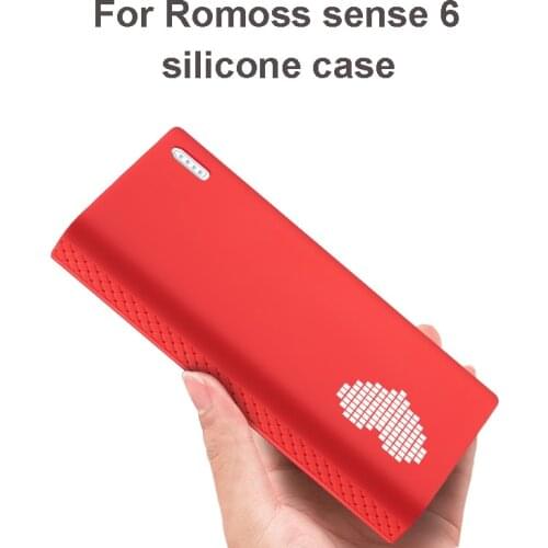 Silicone case for Romoss sense 6 20000mAh power Bank soft silicone anti-collision anti-skid cover mobile power skin case