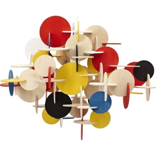 Modern Creative DIY Wooden Puzzle Colorful Led E27 Pandant Light for Foyer Dining Room Kids Bed Room Dia 55cm Suspension Lamp