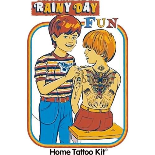 Satan Alien Evil Demon Iron on Transfers for Clothing RAINY DAY FUN Thermal Stickers Patches Strips Appliques for T Shirt Decor