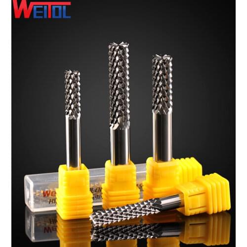 Weitol 1pcs 3A free shipping flat bottom corn teeth end mill PCB router bit cnc milling cutter for Circuit board