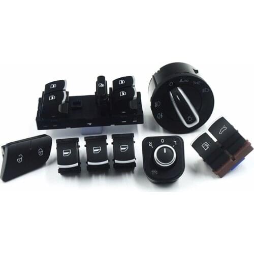 5ND959857 5ND959855 35D959903 5ND941431B Window Headlight Mirror Tailgate & Fuel Door Control Switch Button For VW Passat B6