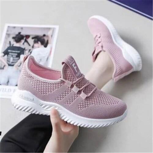 Womens shoes tide shoes net red 2021 new breathable shoes women flying knitting shoes women casual sports shoes women
