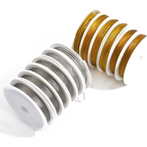 1 Roll/lot 0.3/0.45/0.5/0.6mm Resistant Strong Line Copper Wire Tiger Tail Beading Wire For Jewelry Making Findings