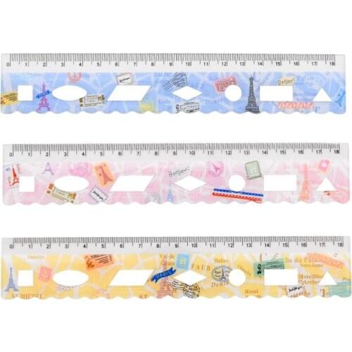 1PC 18/20cm Kawaii Cute Stationery colorful Wood Ruler Sewing Ruler Office School Accessories measuring tool